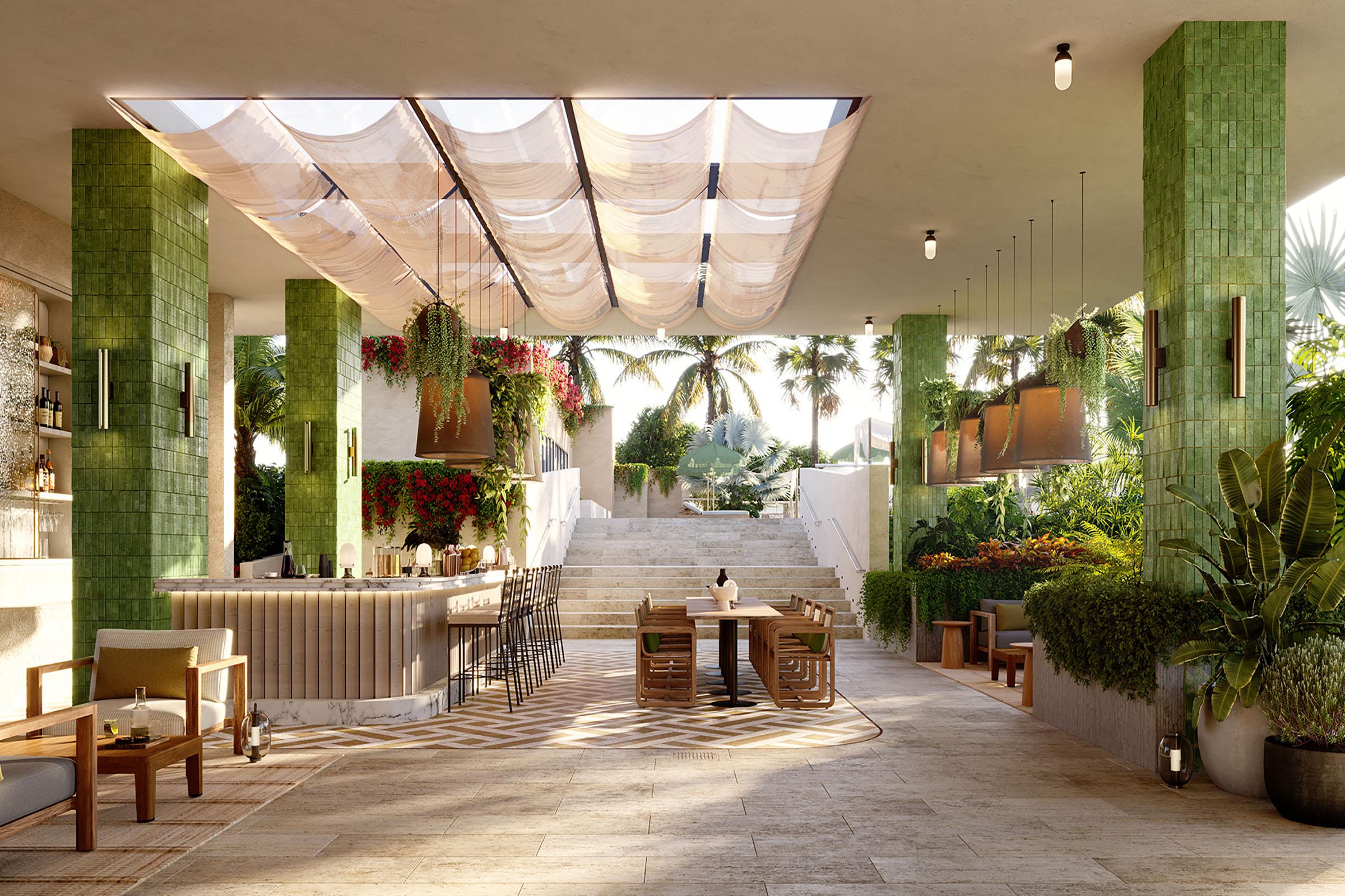 Rendering of THE WELL Coconut Grove Rooftop Bar